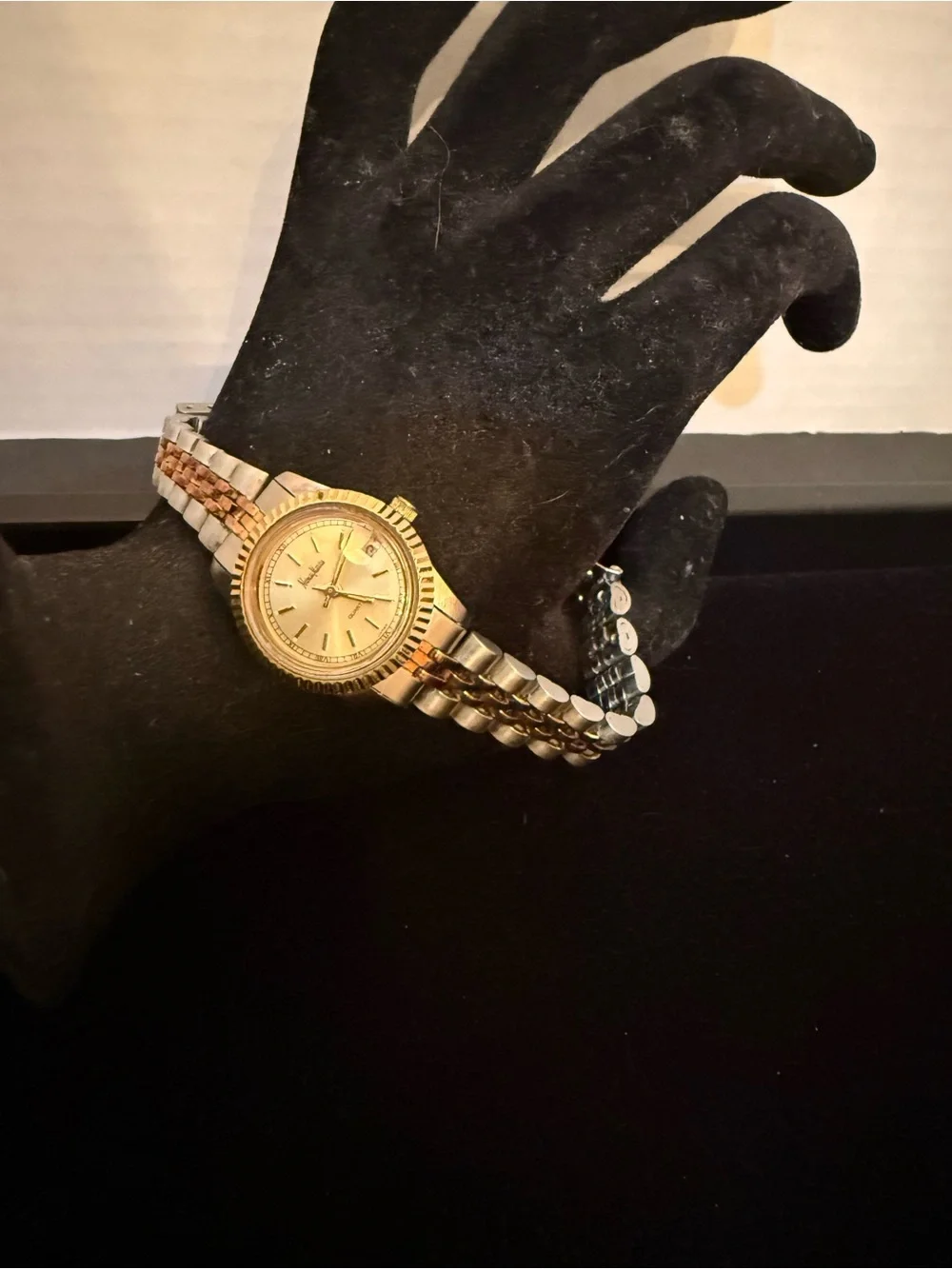 Neiman Marcus Two-Tone Gold & Silver Ladies Bracelet Watch Vtg. Pre-owned